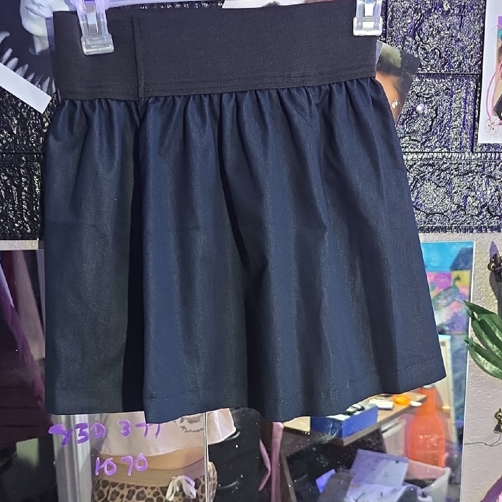 Miley Cyrus & Max Azria Black Smocked Bubble Mini Skirt